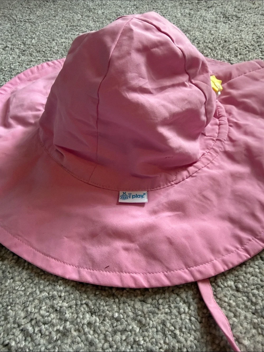 i play. Pink Sun Hat with Yellow Flower Accent